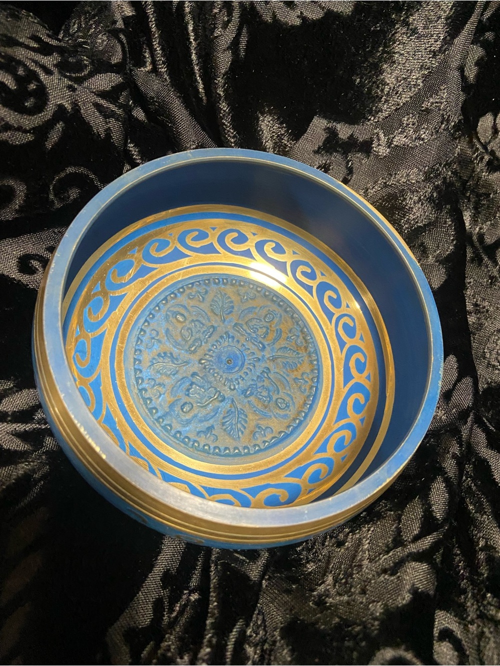 Blue and Gold Singing Bowl